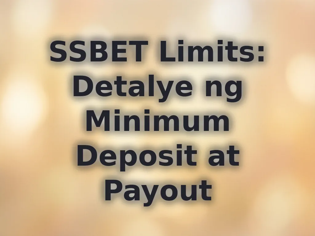Limitasyon sa taya at payout