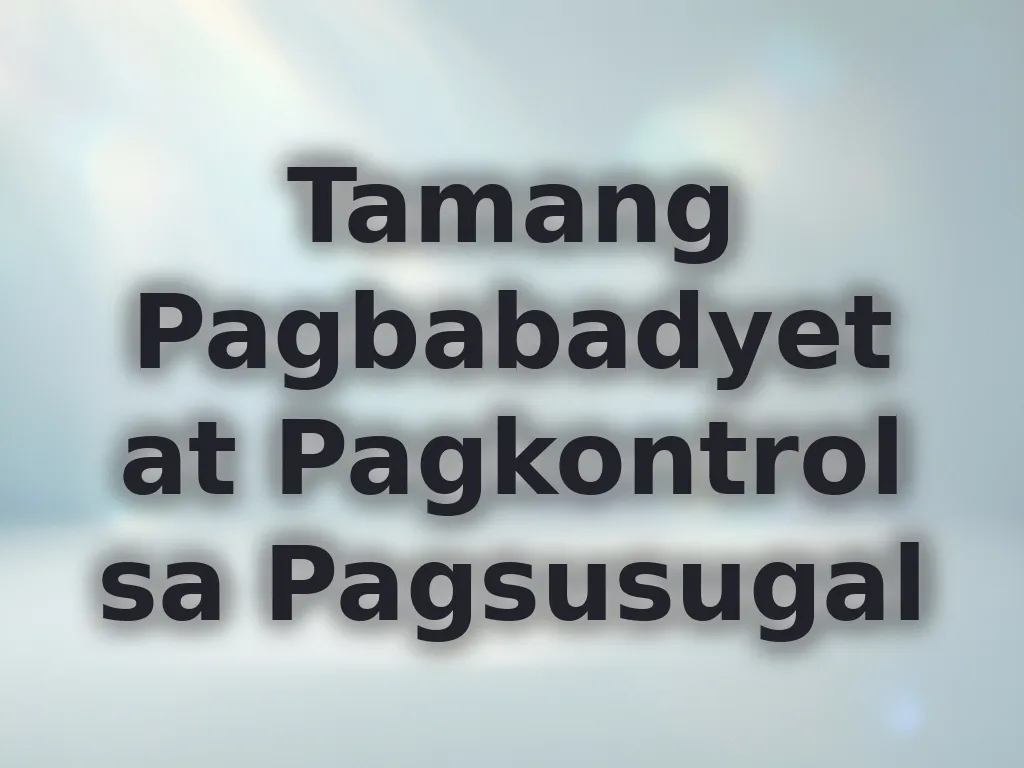 Tips sa responsableng pagsusugal